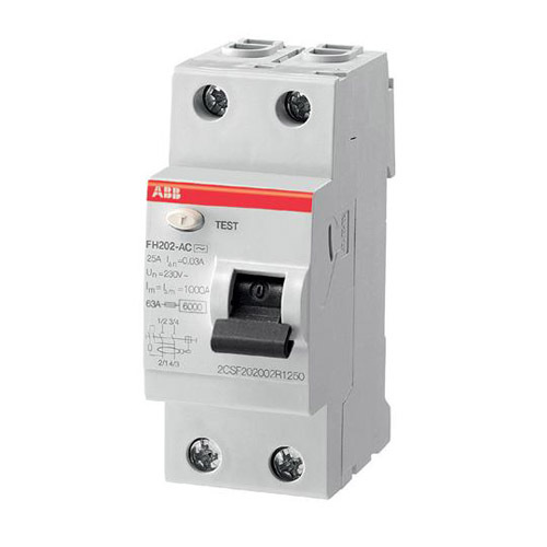 ДТЗ 2P 25A 30mA тип AC - ABB FH202 2CSF202002R1250