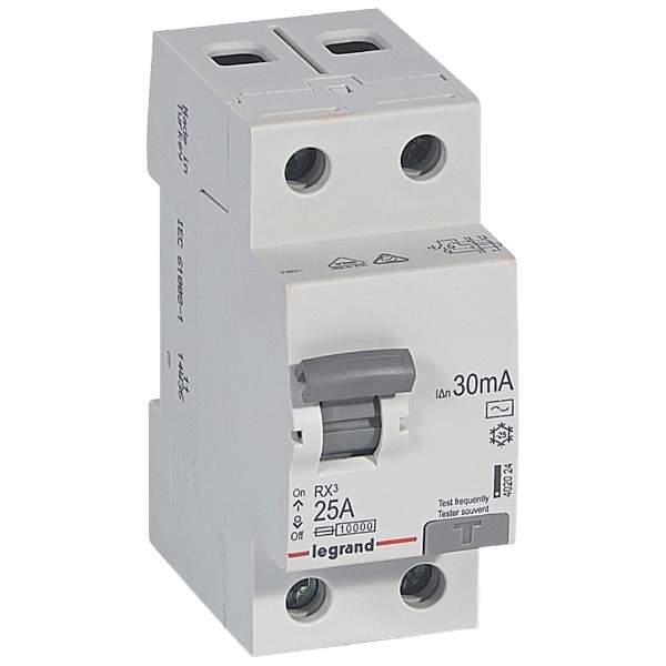 ДТЗ 2P 25A 30mA тип AC - Legrand RX3 402024