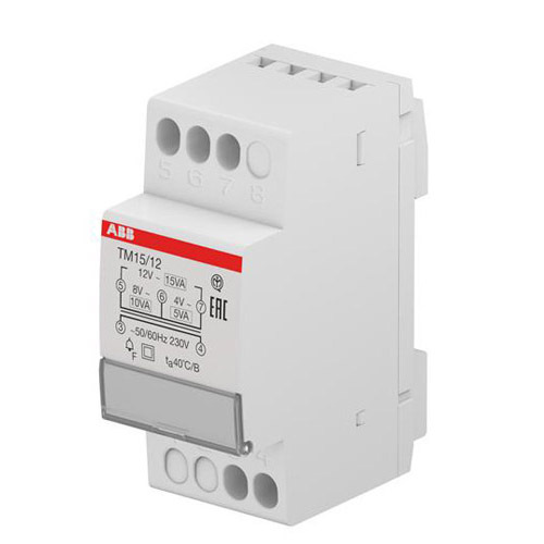 DIN Модулен трансформатор 10VA 4/8/12VAC - ABB TM10/12 2CSM228715R0802