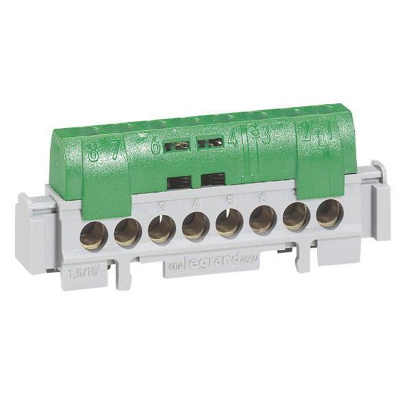 Клемен блок 8x16mm2 земя - Legrand Viking 4832