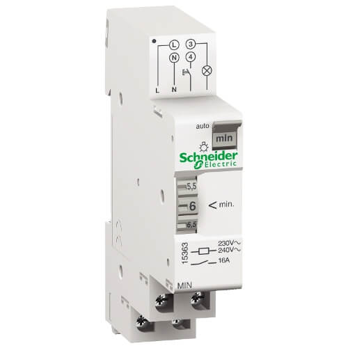 Стълбищен автомат (1-7min.) 1P 16A 1NO 230V - SCHNEIDER ELECTRIC Acti 9 15363