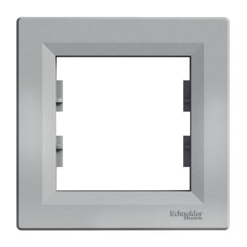 Рамка 1х  Алуминий - SCHNEIDER ELECTRIC Asfora EPH5800161