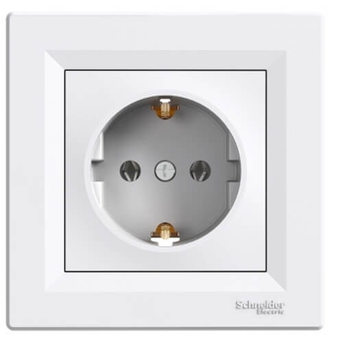 Контакт шуко 16A  Бял - SCHNEIDER ELECTRIC Asfora EPH2900121