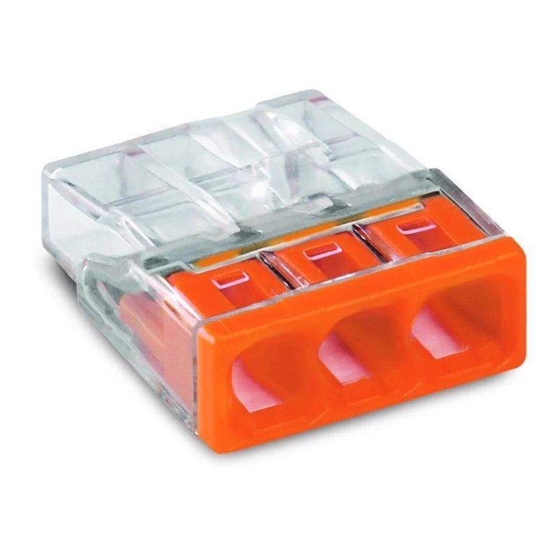 Бърза връзка Compact, за твърд проводник от 0,5 до 2,5 mm² - 3-ка - Wago Compact 2273-203