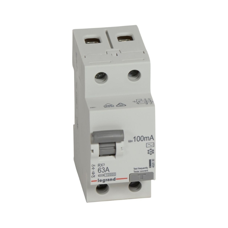 Дефектнотокова защита RX3 2P 63A 100mA тип AC - Legrand RX3 402030