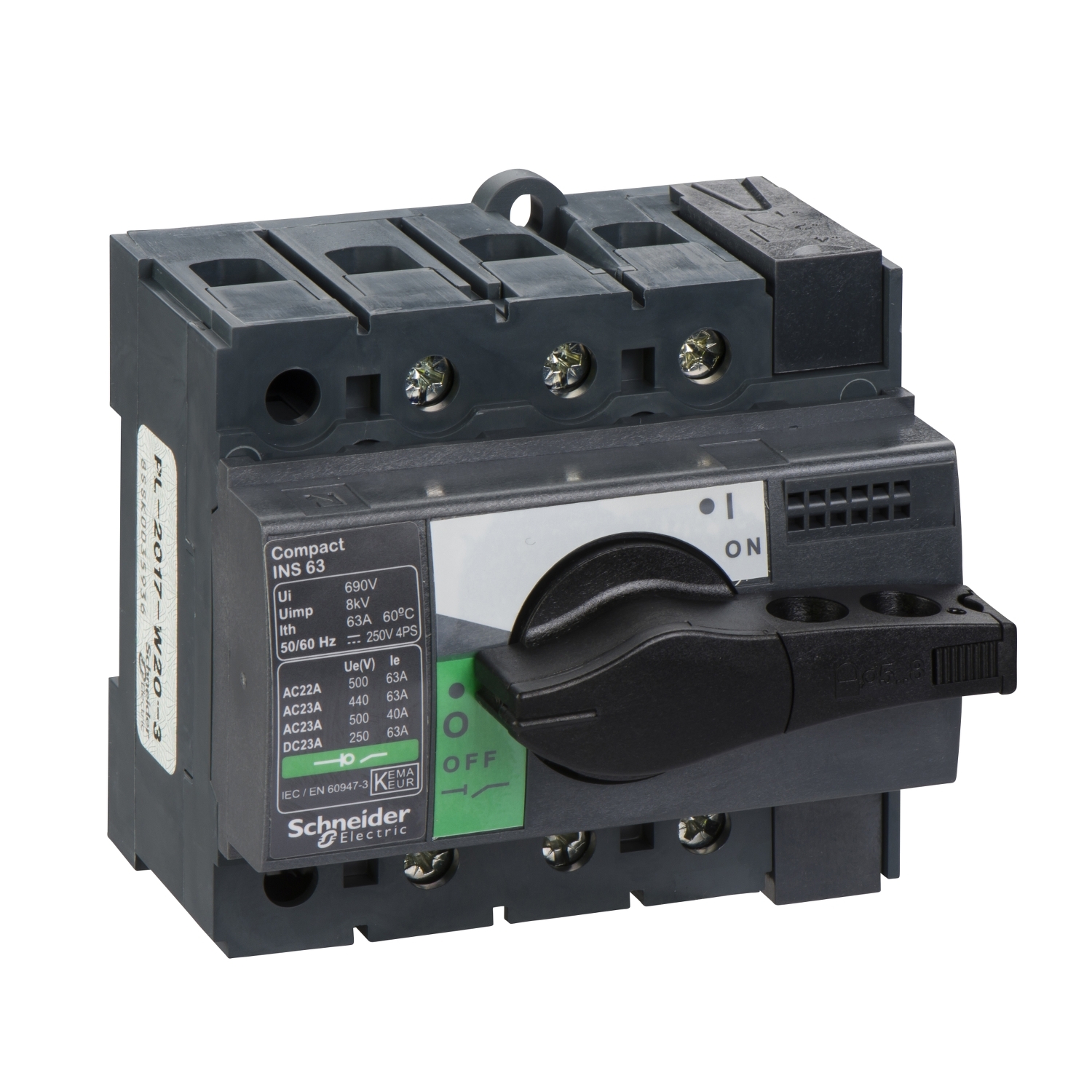 Товаров прекъсвач Compact INS63 - 3 полюса - 63 A - SCHNEIDER ELECTRIC ComPacT INS 28902
