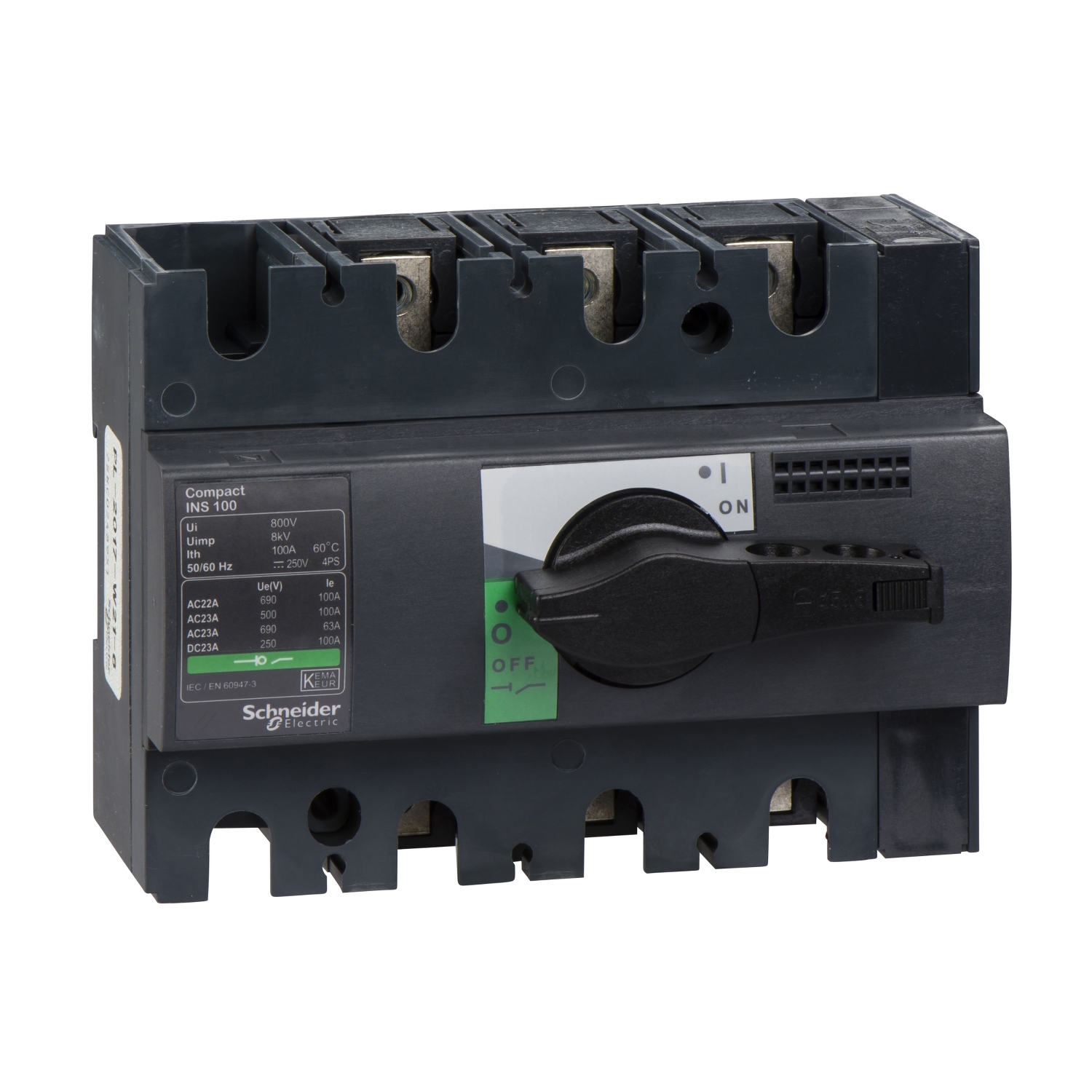 Товаров прекъсвач Compact INS80 - 3 полюса - 100 A - SCHNEIDER ELECTRIC ComPacT INS 28908