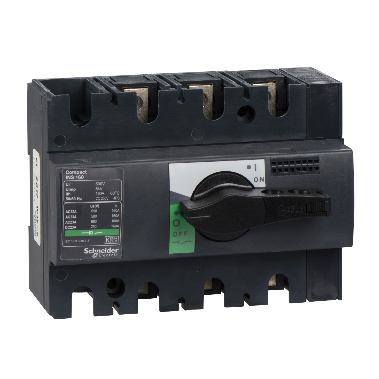 Товаров прекъсвач Compact INS80 - 3 полюса - 160 A - SCHNEIDER ELECTRIC ComPacT INS 28912
