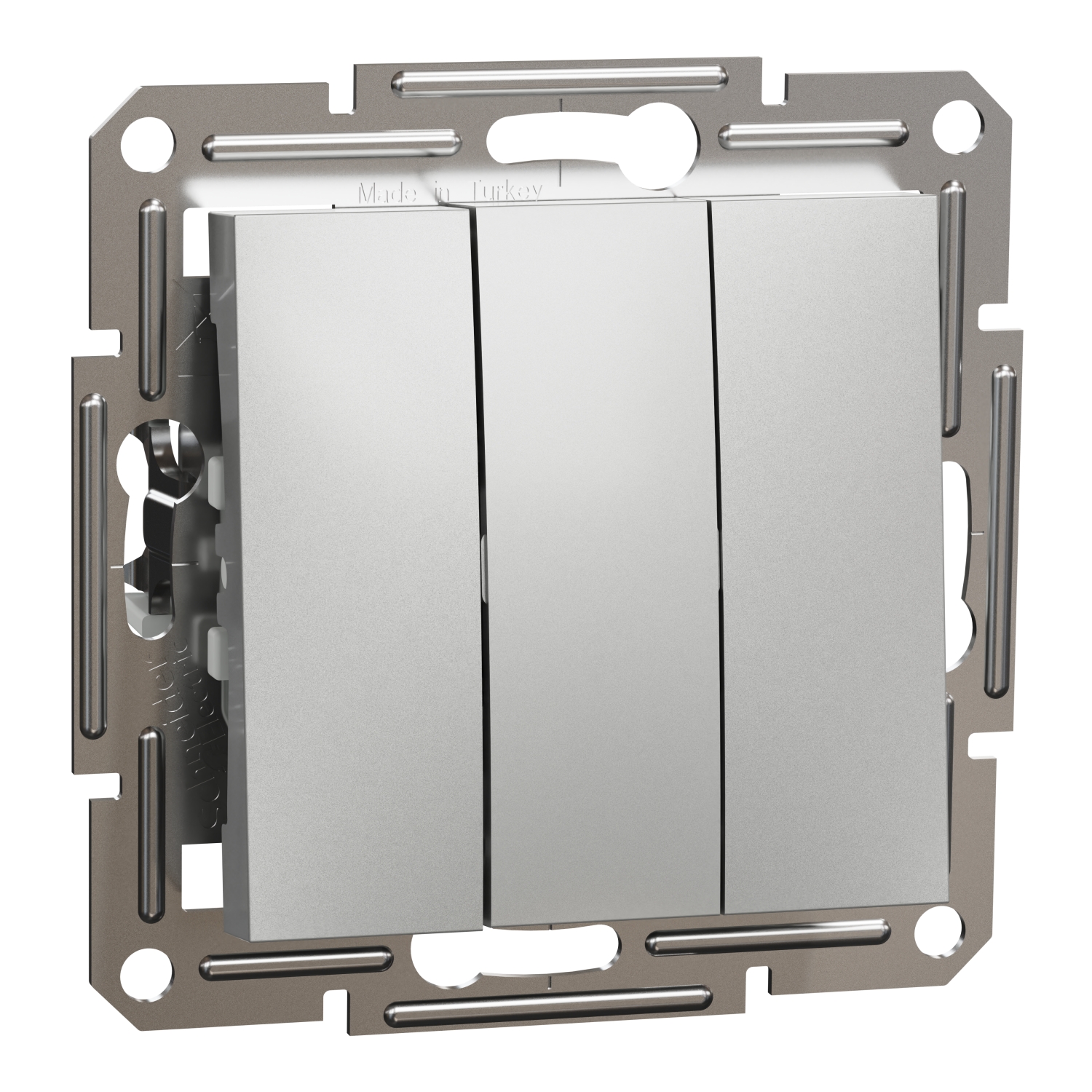 Троен ключ 10А без рамка Алуминий - SCHNEIDER ELECTRIC Asfora EPH2100161