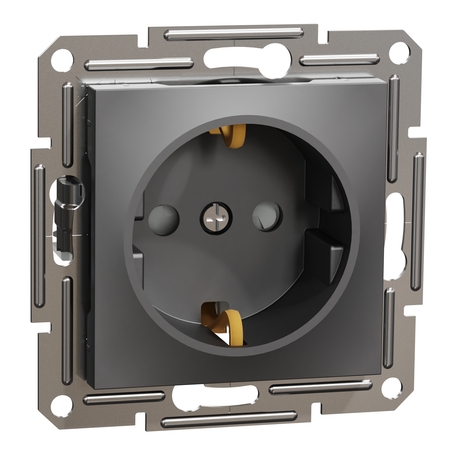 Контакт Шуко с детска защита 16A без рамка Антрацит - SCHNEIDER ELECTRIC Asfora EPH2900271