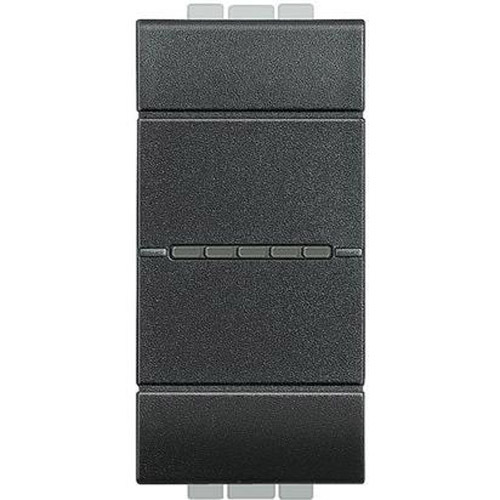 Ключ еднополюсен аксиален 1М Антрацит - bticino Livinglight L4051AN