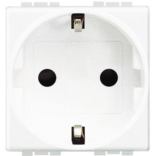 Контакт шуко 2P+E 2М Бял - bticino Livinglight N4141