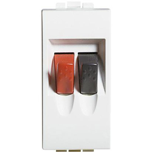 Контакт с изводи за тонколони 1М Бял - bticino Livinglight N4294