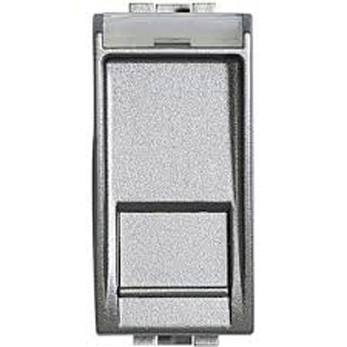 Розетка 1xRJ45 Cat. 5e UTP 1М Алуминий - bticino Livinglight NT4279C5E