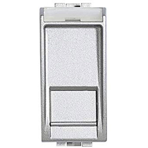 Розетка 1xRJ45 Cat. 6 FTP 1М Алуминий - bticino Livinglight NT4279C6F