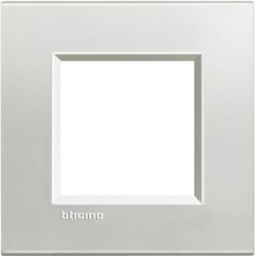 Рамка 2М Square Silver (AG) - bticino Livinglight LNA4802AG