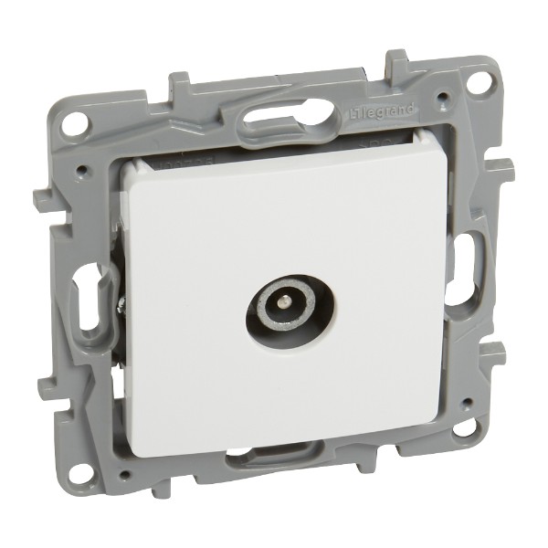Розетка TV мъжка преходна 14dB Бял - Legrand Niloe 764552