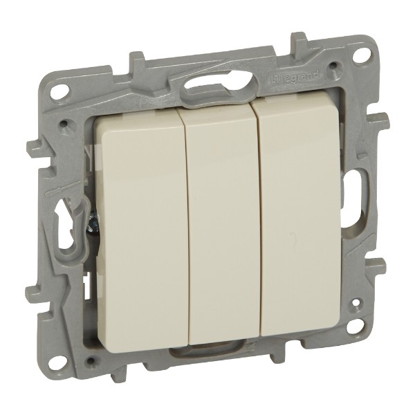 Ключ троен 10A Крем - Legrand Niloe 764603