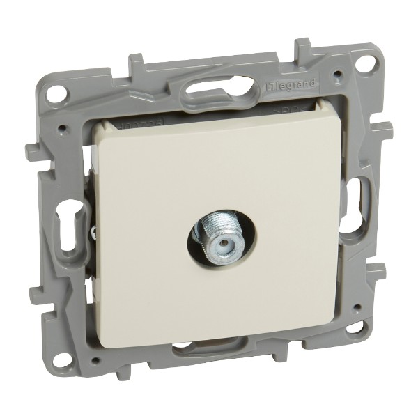 Розетка TV тип F конектор 1dB Крем - Legrand Niloe 764650
