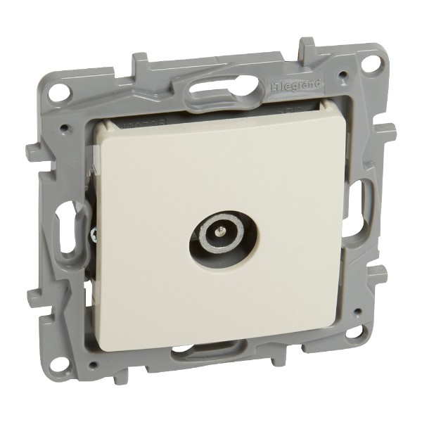 Розетка TV мъжка крайна 10dB Крем - Legrand Niloe 764655