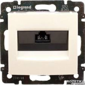 Розетка 1xRJ45 Cat. 5e UTP Кремав - Legrand Valena 774130