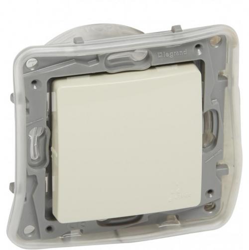 Ключ девиаторен влагозащитен 10A IP44 Крем - Legrand Niloe 764614