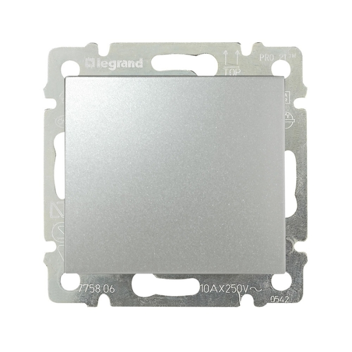Блистер Valena Еднополюсен ключ 10A 250V Алуминий - Legrand Valena 692451