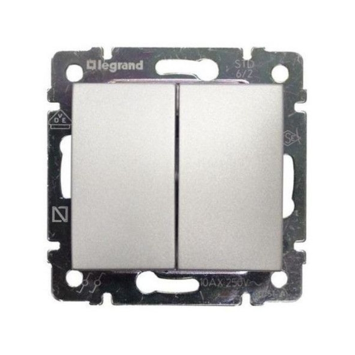 Блистер Valena Сериен ключ 10A 250V Алуминий - Legrand Valena 692458