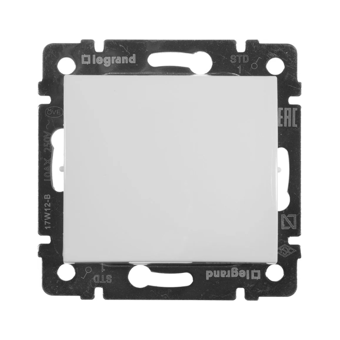 Блистер Valena Еднополюсен ключ 10А 250V Бял - Legrand Valena 692740