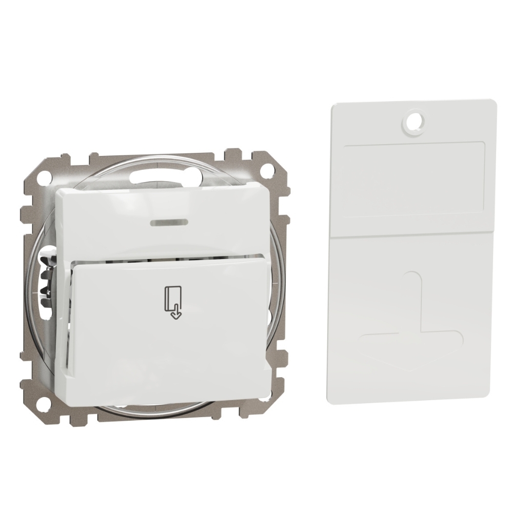 Ключ карта 10A с подсветка Бял  - SCHNEIDER ELECTRIC Sedna Design SDD111121