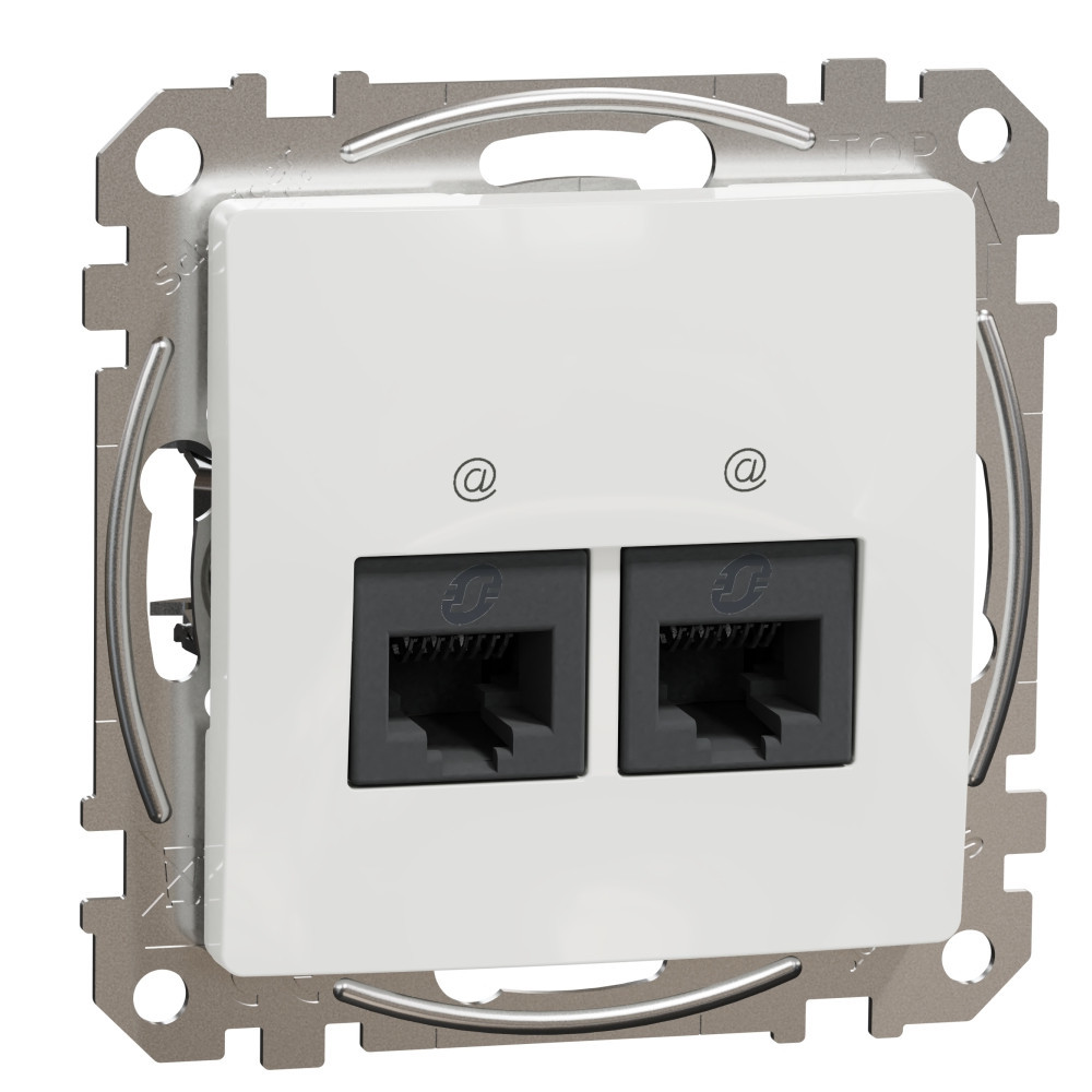 Розетка 2x RJ45 UTP cat.5e Бял  - SCHNEIDER ELECTRIC Sedna Design SDD111452