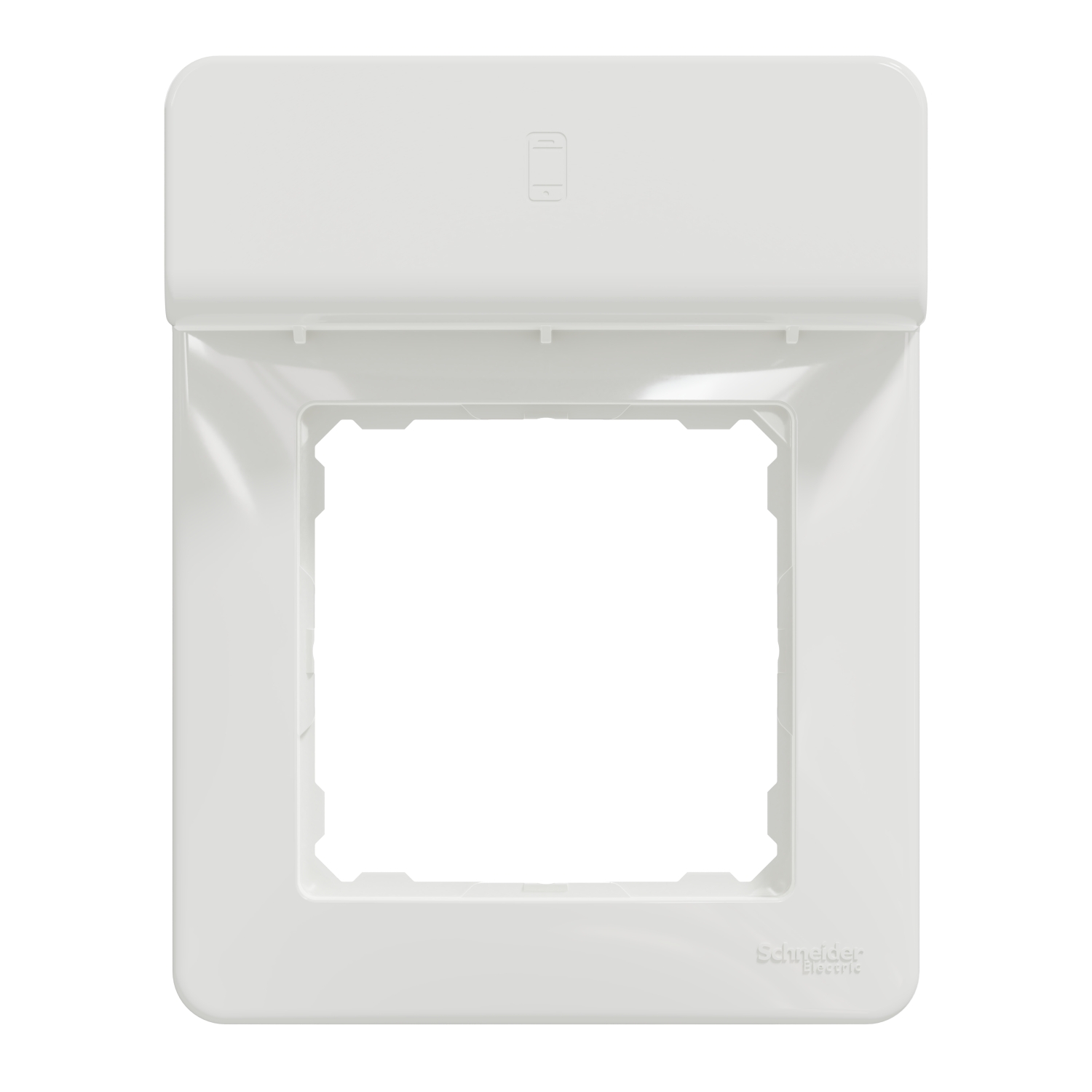 Рамка 1х с поставка за телефон Бял - SCHNEIDER ELECTRIC Sedna Design SDD311809