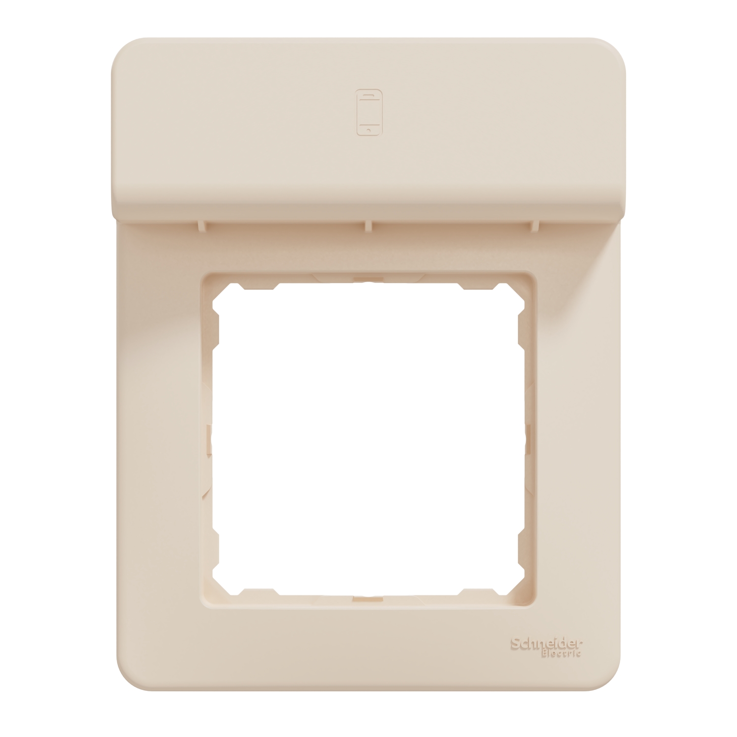 Рамка 1х с поставка за телефон Крем - SCHNEIDER ELECTRIC Sedna Design SDD312809