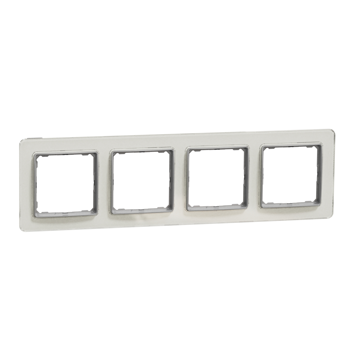 Рамка 4х Бяло стъкло - SCHNEIDER ELECTRIC Sedna Elements SDD360804