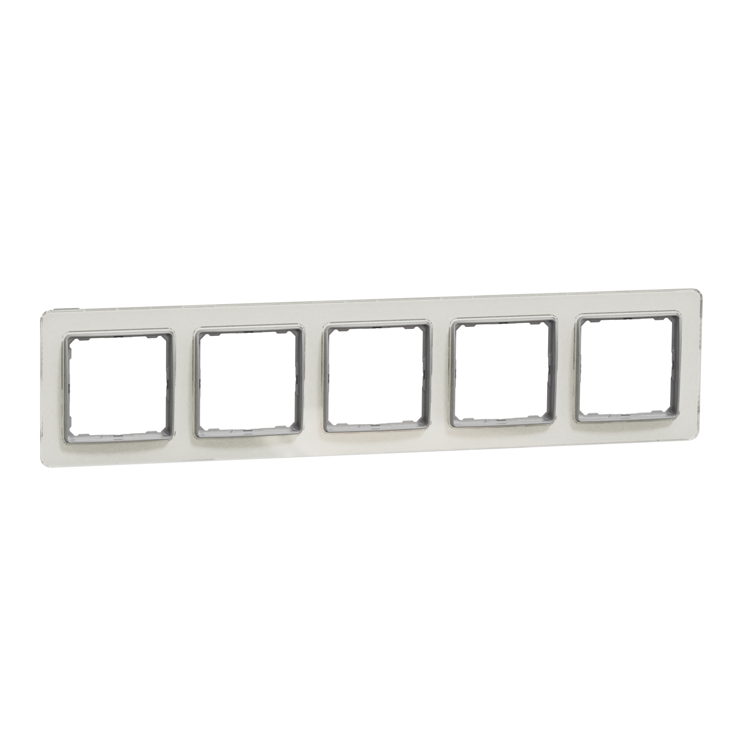 Рамка 5х Бяло стъкло - SCHNEIDER ELECTRIC Sedna Elements SDD360805