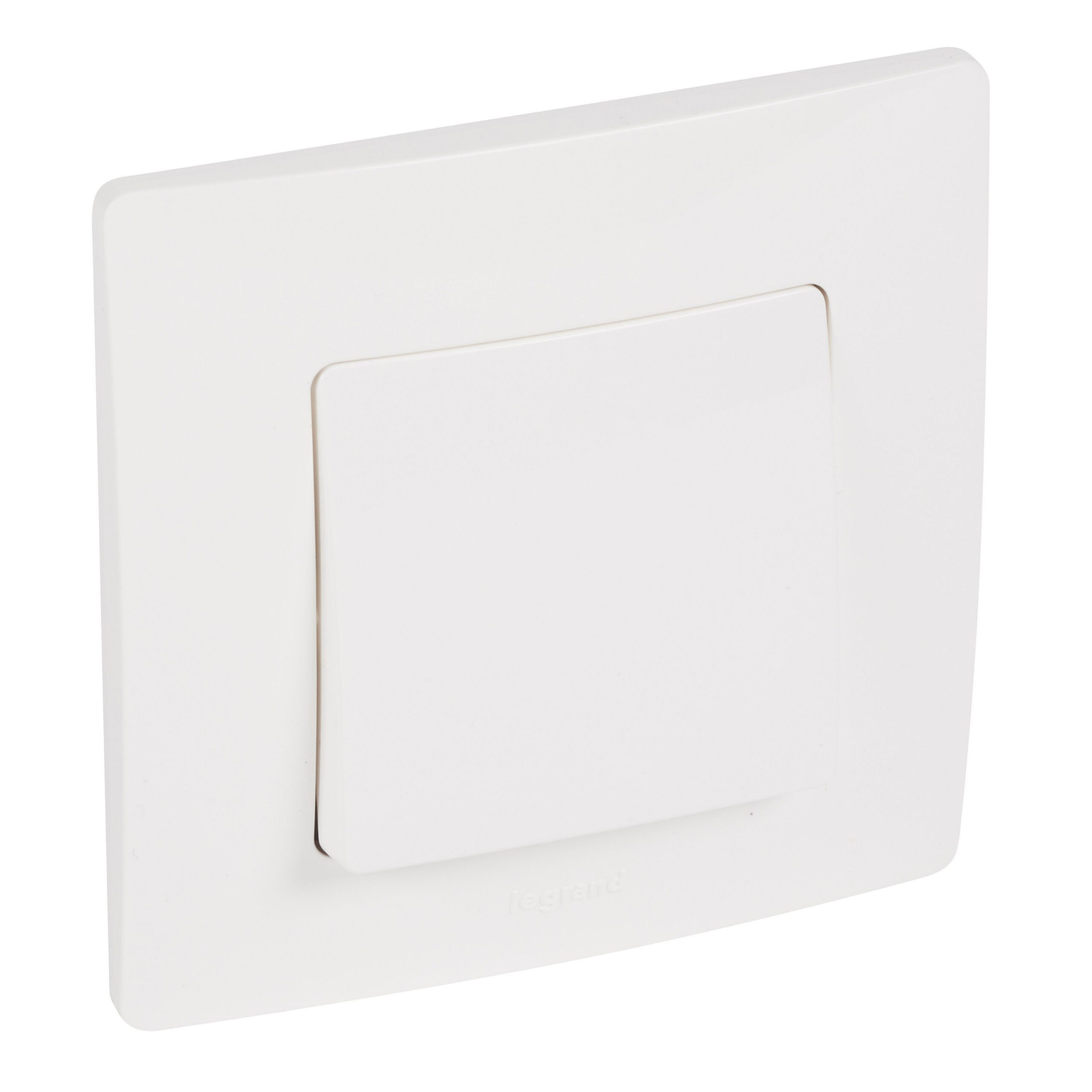 Бутон еднополюсен с рамка 6A 250V Бял /блистер/ - Legrand Niloe 396428