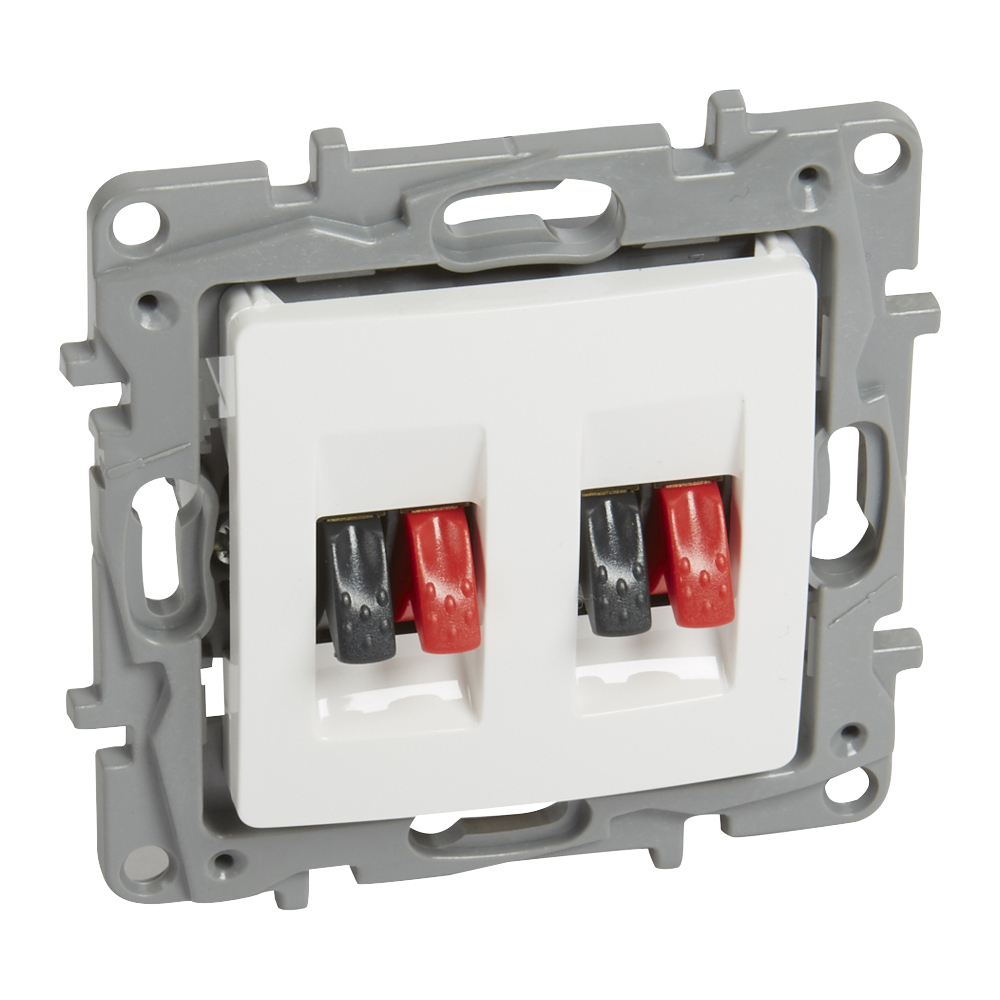 Розетка за тонколони двойна Бял - Legrand Niloe 764581