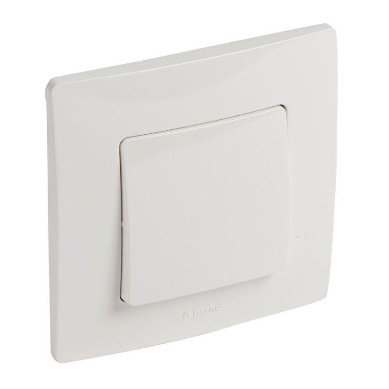 Ключ девиаторен с рамка 10A 250V Бял /блистер/ ДО ИЗЧЕРПВАНЕ - Legrand Niloe 396725