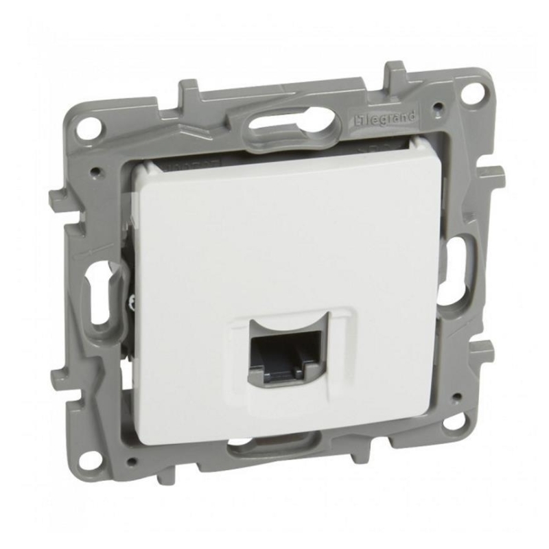 Розетка 1xRJ45 Cat. 6 UTP Бял /до изчерпване/ - Legrand Niloe 664773
