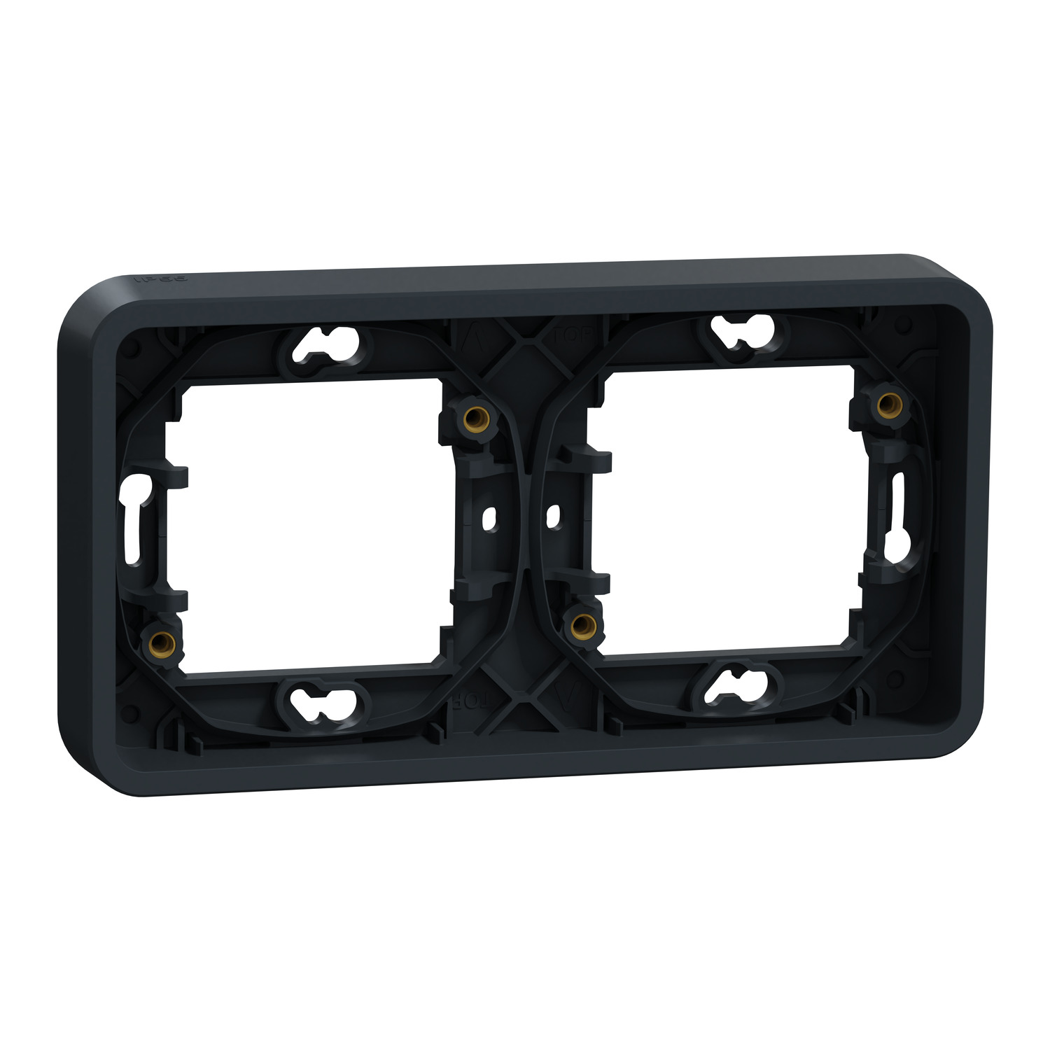 Рамка 2x Антрацит, хоризонтална, за скрит монтаж IP55 - SCHNEIDER ELECTRIC Mureva Styl MUR34101