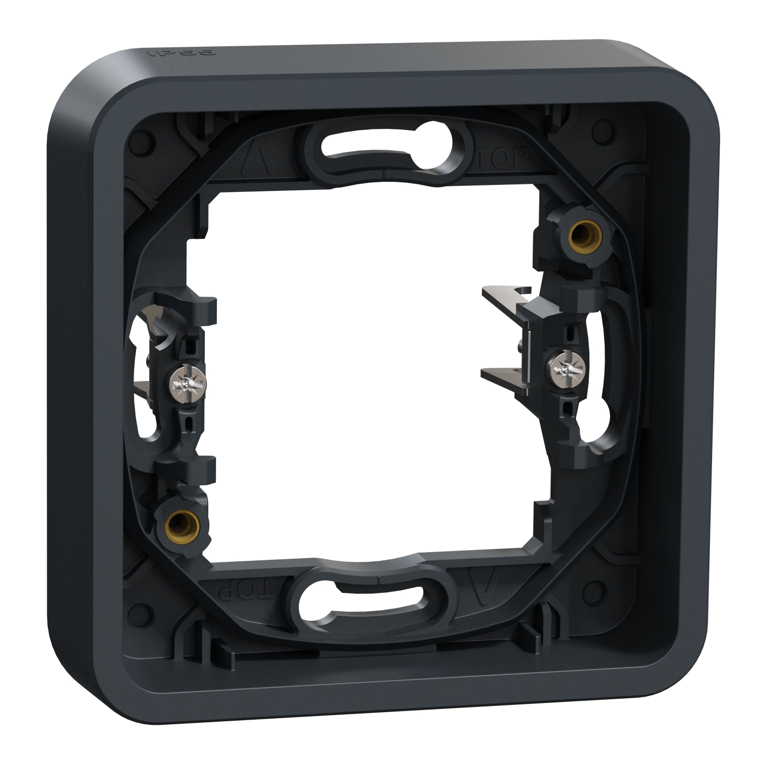 Рамка 1x Антрацит със скоби, за скрит монтаж IP55 - SCHNEIDER ELECTRIC Mureva Styl MUR34108