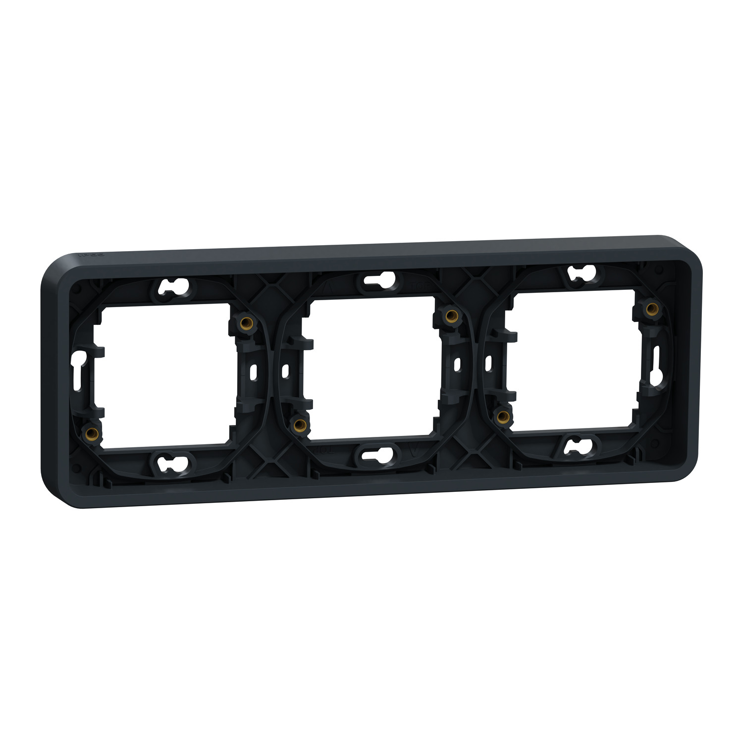 Рамка 3x Антрацит, хоризонтална, за скрит монтаж IP55 - SCHNEIDER ELECTRIC Mureva Styl MUR34109