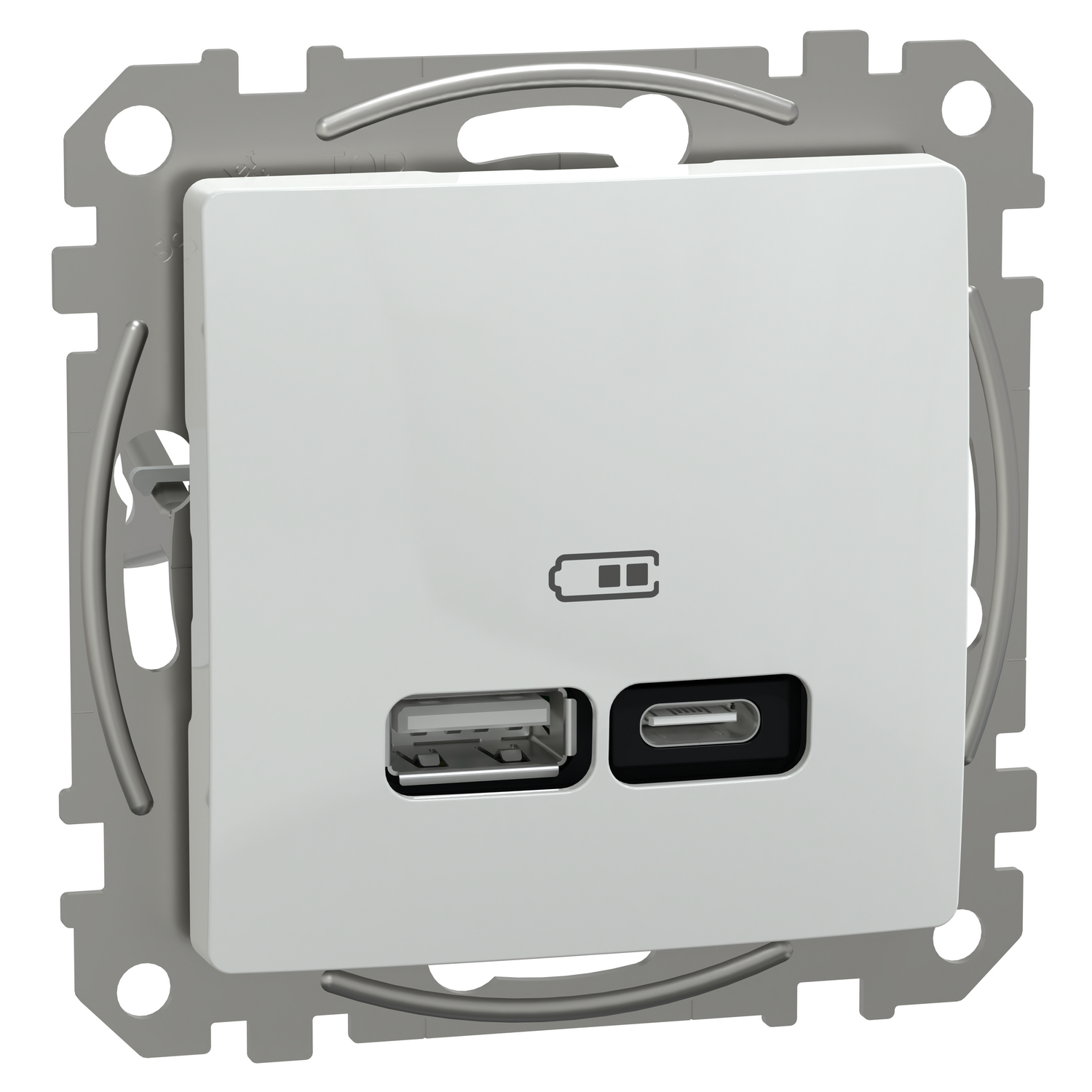Розетка 2x USB тип A+C 3A 21W Бял - Schneider Electric Sedna Design SDD111405