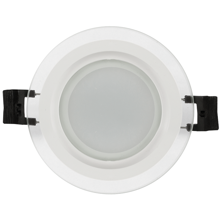 LED стъклен панел кръг IP44  220V-240V AC 120° 6W 4200K SMD 2835 RAIN DROP