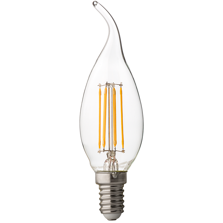 LED димиращ filament пламък неутрална E14 220V-240V AC 360° 4W 4200K Filament