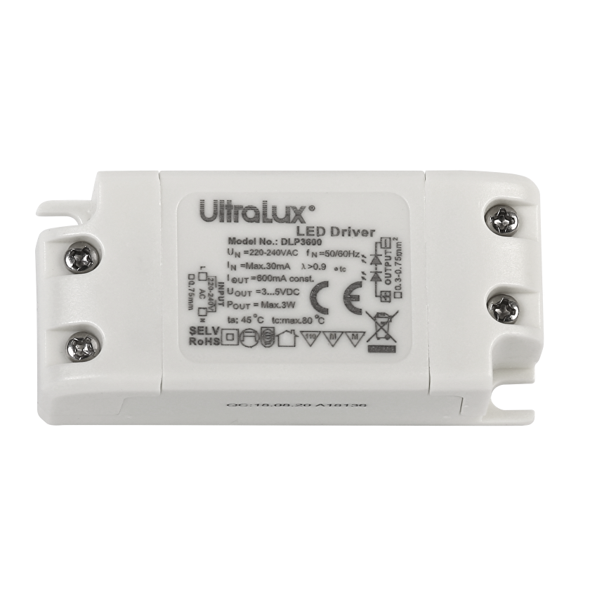 Недимиращ драйвер за LED осветление 600mA  220V-240V AC  3W