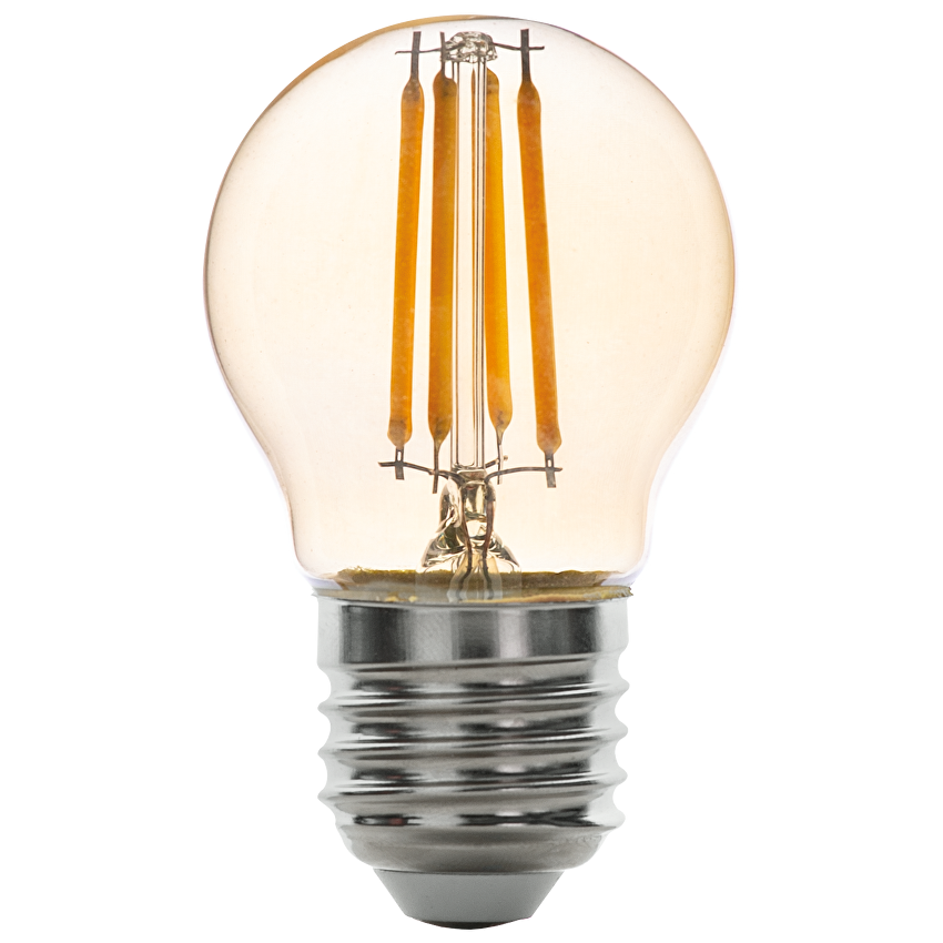LED димиращ filament топка амбър E27 220V-240V AC 360° 4W 2500К Filament