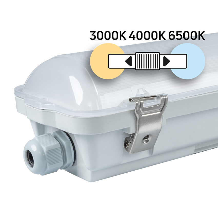 LED индустриално осв. тяло CCT 1.5м PC 220V-240V AC 120° 55W max 3000K/4000K/6500K SMD 2835 - Image 7