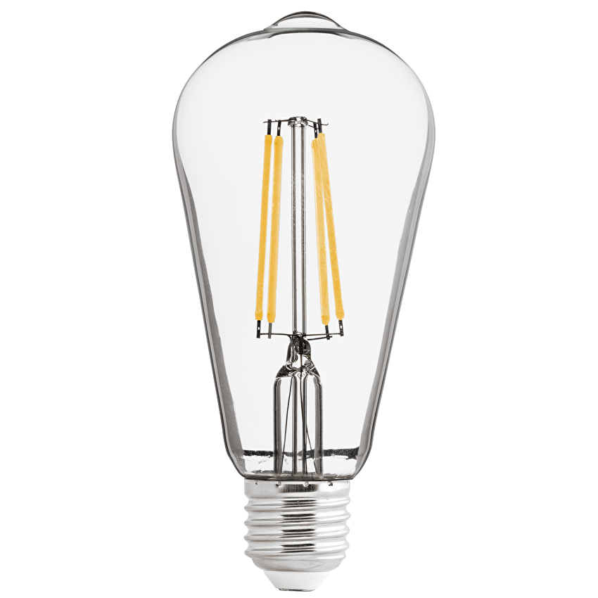 LED димиращ filament крушка неутрална ST64 E27 220V-240V AC 360° 8W 4200K Filament