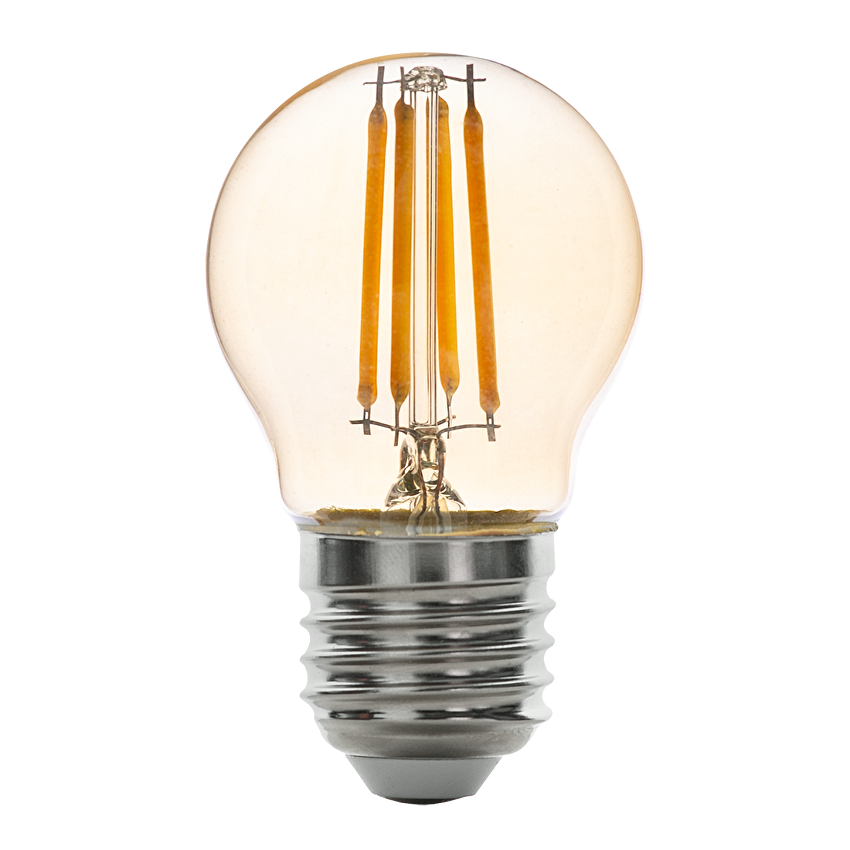LED димиращ filament топка амбър G45 E27 220V-240V AC 360° 4W 1800K Filament